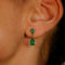 Boucles d'oreilles Boucles d'oreilles pendantes en or jaune 14 ct et émeraudes naturelles 58 Facettes E002