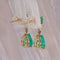 Boucles d'oreilles Boucles d'oreilles pendantes en or jaune 14 ct et émeraudes naturelles 58 Facettes E002