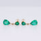 Boucles d'oreilles Boucles d'oreilles pendantes en or jaune 14 ct et émeraudes naturelles 58 Facettes E002