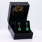Boucles d'oreilles Boucles d'oreilles pendantes en or jaune 14 ct et émeraudes naturelles 58 Facettes E002