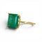 Bague 53 Bague en or jaune 18 kt avec émeraude naturelle de 4 carats 58 Facettes R002