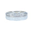 Bague 54 Demi-alliance - Bague en or blanc 18 carats et diamants 58 Facettes AB722