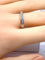 Bague 54 Demi-alliance - Bague en or blanc 18 carats et diamants 58 Facettes AB722