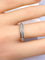 Bague 54 Demi-alliance - Bague en or blanc 18 carats et diamants 58 Facettes AB722