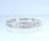 Bague 54 Demi-alliance - Bague en or blanc 18 carats et diamants 58 Facettes AB722