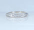 Bague 54 Demi-alliance - Bague en or blanc 18 carats et diamants 58 Facettes AB722