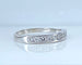 Bague 54 Demi-alliance - Bague en or blanc 18 carats et diamants 58 Facettes AB722