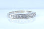 Bague 54 Demi-alliance - Bague en or blanc 18 carats et diamants 58 Facettes AB722
