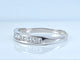 Bague 54 Demi-alliance - Bague en or blanc 18 carats et diamants 58 Facettes AB722