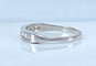 Bague 54 Demi-alliance - Bague en or blanc 18 carats et diamants 58 Facettes AB722