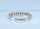 Bague 54 Demi-alliance - Bague en or blanc 18 carats et diamants 58 Facettes AB722