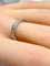 Bague 54 Demi-alliance - Bague en or blanc 18 carats et diamants 58 Facettes AB722