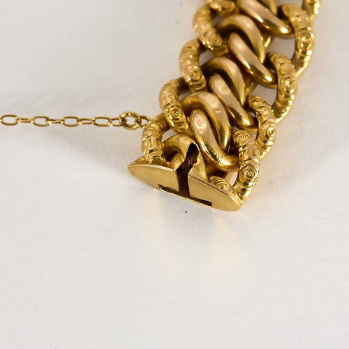 Bracelet Bracelet à mailles américaines vintage en or jaune 18k 58 Facettes BRMAMERICAINE15,3