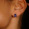 Boucles d'oreilles Boucles d'oreilles - Tanzanites et diamants en or jaune 18 kt 58 Facettes E005