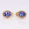 Boucles d'oreilles Boucles d'oreilles - Tanzanites et diamants en or jaune 18 kt 58 Facettes E005