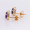 Boucles d'oreilles Boucles d'oreilles - Tanzanites et diamants en or jaune 18 kt 58 Facettes E005