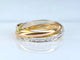 Bague 57 Bague anneaux mobiles en 3 ors 18 carats 58 Facettes AB723