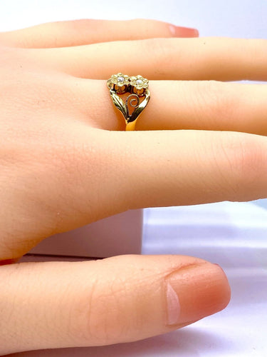 Bague 59 Bague en or 18 carats à perles de culture, vers 1900 58 Facettes AB725
