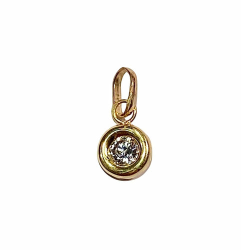 Pendentif Pendentif en or jaune 18 carats avec diamant taille brillant 58 Facettes AB726