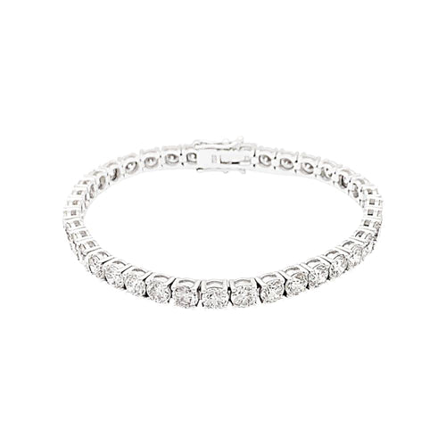 Bracelet Bracelet ligne, or blanc et diamants. 58 Facettes 35403