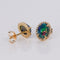 Boucles d'oreilles Boucles d'oreilles en or jaune 18 ct avec opales noires et diamants 58 Facettes E006