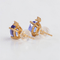 Boucles d'oreilles Boucles d'oreilles en or jaune 18 kt, tanzanites et diamants 58 Facettes E007