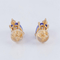 Boucles d'oreilles Boucles d'oreilles en or jaune 18 kt, tanzanites et diamants 58 Facettes E007