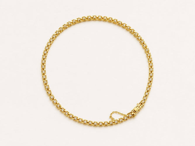Bracelet Bracelet tennis en or jaune 18 carats et diamants 58 Facettes WC-2025-2216