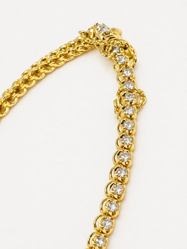 Bracelet Bracelet tennis en or jaune 18 carats et diamants 58 Facettes WC-2025-2216