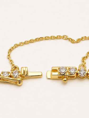 Bracelet Bracelet tennis en or jaune 18 carats et diamants 58 Facettes WC-2025-2216