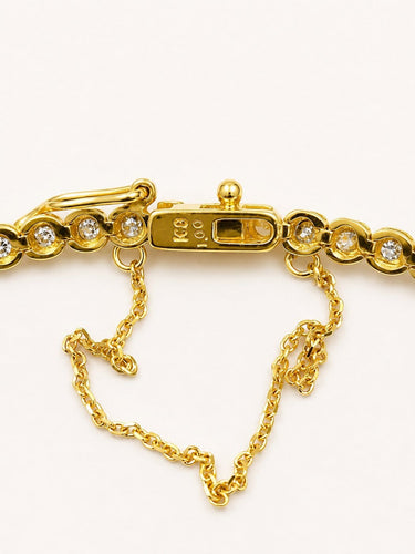 Bracelet Bracelet tennis en or jaune 18 carats et diamants 58 Facettes WC-2025-2216