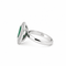 Bague 55 Bague poire en or blanc 18k avec émeraude de Zambie et diamants 58 Facettes 50464