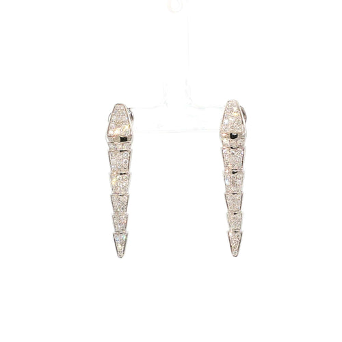Boucles d'oreilles Bulgari Serpenti Viper - Boucles d’oreilles en or blanc et diamants 58 Facettes 2.19459