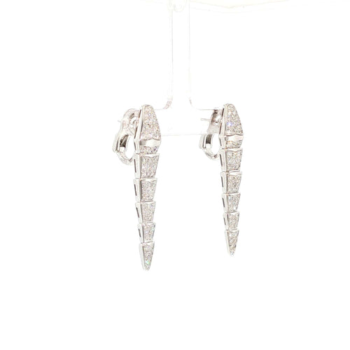Boucles d'oreilles Bulgari Serpenti Viper - Boucles d’oreilles en or blanc et diamants 58 Facettes 2.19459