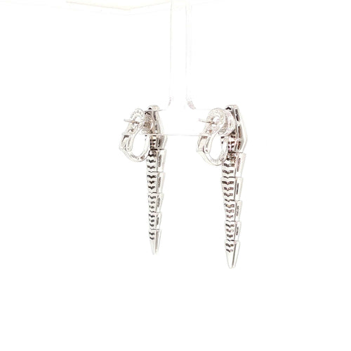 Boucles d'oreilles Bulgari Serpenti Viper - Boucles d’oreilles en or blanc et diamants 58 Facettes 2.19459