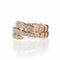 Bague 53 Bulgari Serpenti - Bague 3 rangs en or rose et diamants 58 Facettes 2.19460