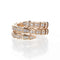 Bague 53 Bulgari Serpenti - Bague 3 rangs en or rose et diamants 58 Facettes 2.19460