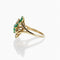 Bague 55 Mauboussin - Bague double fleur en or jaune 18 carats, émeraudes et diamants 58 Facettes 2.17688