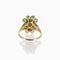 Bague 55 Mauboussin - Bague double fleur en or jaune 18 carats, émeraudes et diamants 58 Facettes 2.17688
