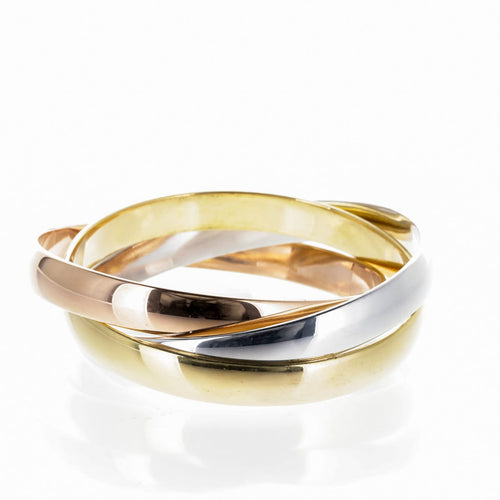Bracelet Cartier Trinity - Bracelet modèle extra-large en or jaune, rose et blanc 58 Facettes 2.19486