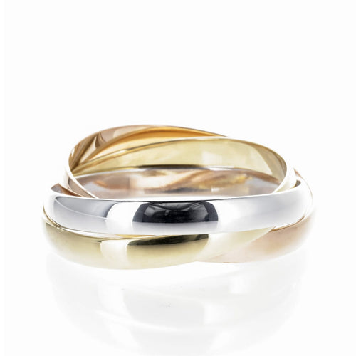 Bracelet Cartier Trinity - Bracelet modèle extra-large en or jaune, rose et blanc 58 Facettes 2.19486