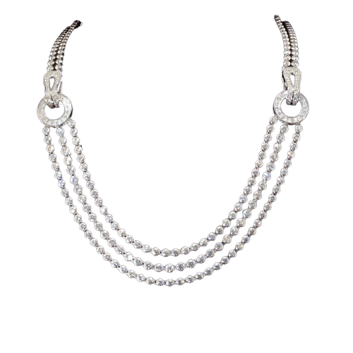 Collier Cartier Agrafe - Collier en or blanc 18 carats et diamants 58 Facettes 2.19484