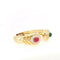 Bracelet David Webb - Bracelet vintage en or jaune 18 K, diamants, rubis et émeraude 58 Facettes 2.19479