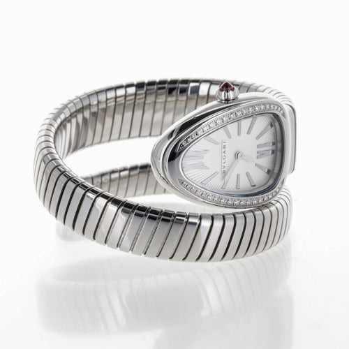 Montre Bulgari Serpenti Tubogas - Montre SP35S en acier et diamants 58 Facettes 2.19400