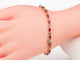 Bracelet Crimson Éclat - Bracelet en or jaune 18 ct avec rubis naturels et diamants 58 Facettes B001