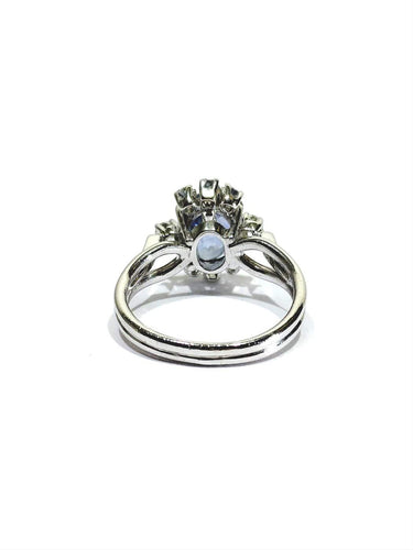 Bague 52 Bague en or blanc 18 carats, saphir et diamants 58 Facettes id: 1757849