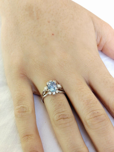 Bague 52 Bague en or blanc 18 carats, saphir et diamants 58 Facettes id: 1757849