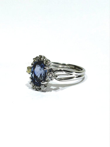 Bague 52 Bague en or blanc 18 carats, saphir et diamants 58 Facettes id: 1757849