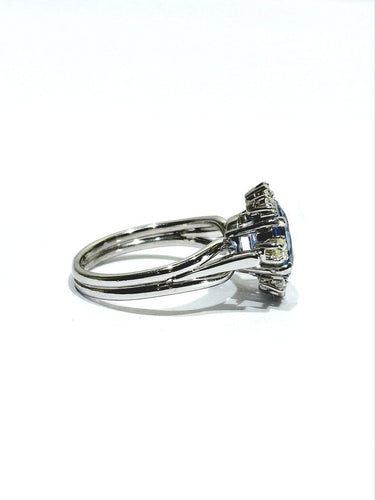 Bague 52 Bague en or blanc 18 carats, saphir et diamants 58 Facettes id: 1757849