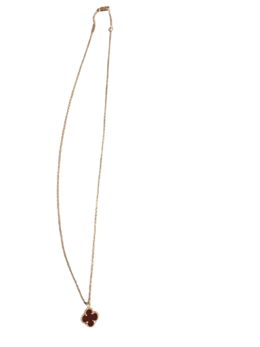 Collier Van Cleef & Arpels Sweet Alhambra - Collier en or rose et cornaline 58 Facettes Jnci36